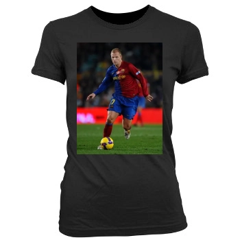 FC Barcelona Women's Junior Cut Crewneck T-Shirt