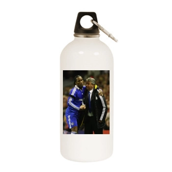 FC Chelsea White Water Bottle With Carabiner