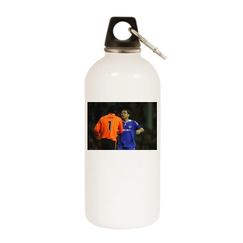 FC Chelsea White Water Bottle With Carabiner