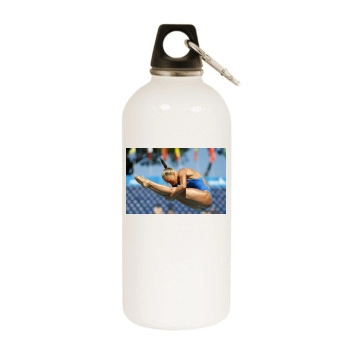 Francesca Dallape White Water Bottle With Carabiner