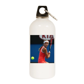 Gisela Dulko White Water Bottle With Carabiner