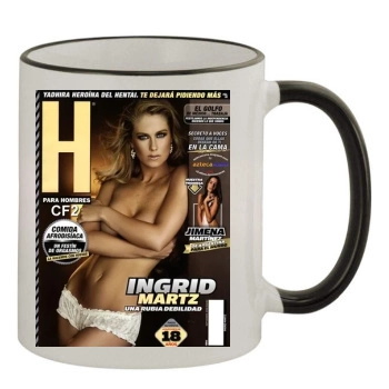 H Magazine 11oz Colored Rim & Handle Mug