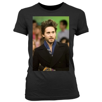 Jared Leto Women's Junior Cut Crewneck T-Shirt