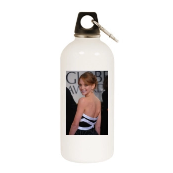 Jayma Mays White Water Bottle With Carabiner