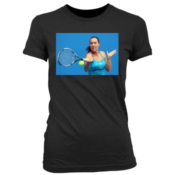 Jelena Jankovic Women's Junior Cut Crewneck T-Shirt