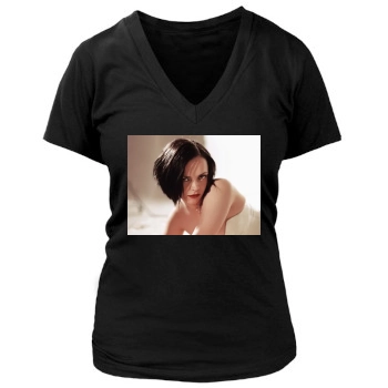 Christina Ricci Women's Deep V-Neck TShirt