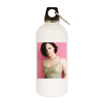 Christina Ricci White Water Bottle With Carabiner