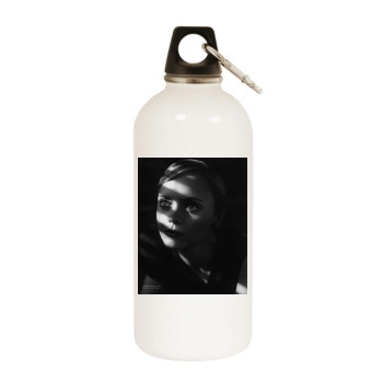 Christina Ricci White Water Bottle With Carabiner