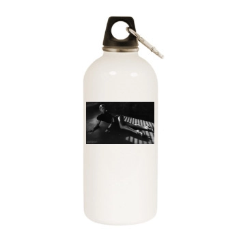 Christina Ricci White Water Bottle With Carabiner