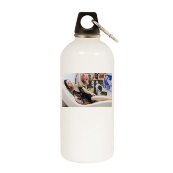 Christina Ricci White Water Bottle With Carabiner