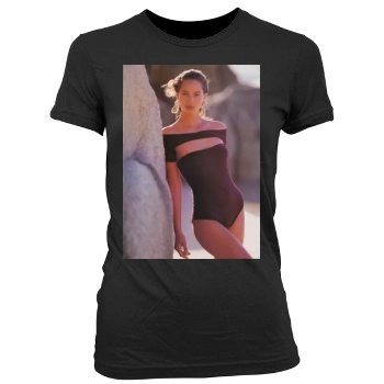 Christy Turlington Women's Junior Cut Crewneck T-Shirt