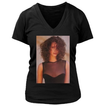 Christy Turlington Women's Deep V-Neck TShirt