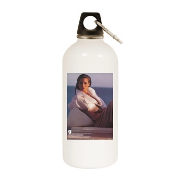 Christy Turlington White Water Bottle With Carabiner