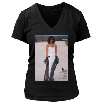 Christy Turlington Women's Deep V-Neck TShirt