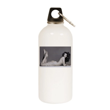 Cindy Crawford White Water Bottle With Carabiner