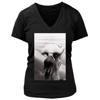 Cindy Crawford Women's Deep V-Neck TShirt