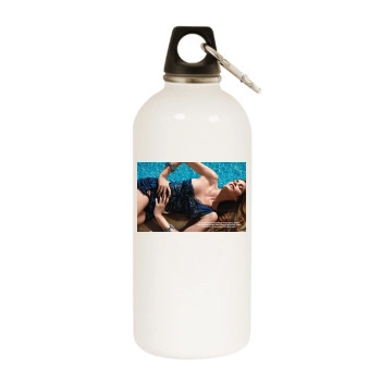 Cindy Crawford White Water Bottle With Carabiner