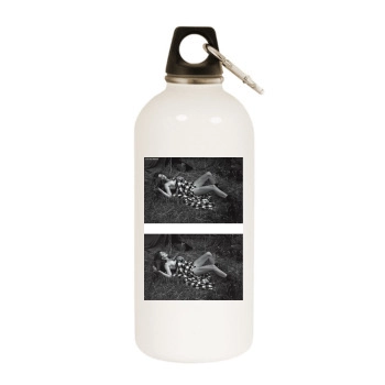 Cindy Crawford White Water Bottle With Carabiner