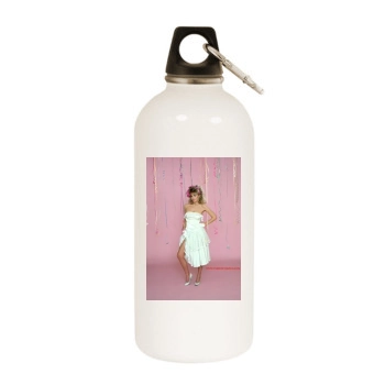 Cindy Margolis White Water Bottle With Carabiner