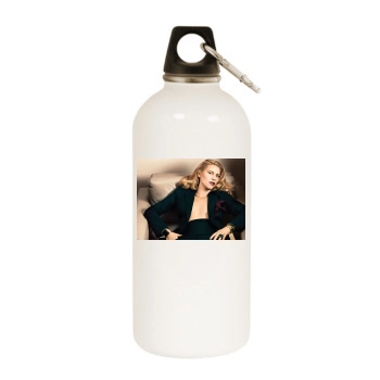 Claire Danes White Water Bottle With Carabiner