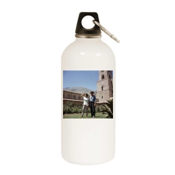 Claudia Cardinale White Water Bottle With Carabiner