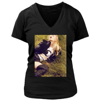 Claudia Schiffer Women's Deep V-Neck TShirt