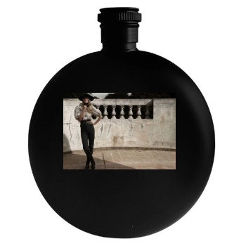 Claudia Schiffer Round Flask