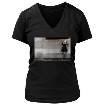 Claudia Schiffer Women's Deep V-Neck TShirt