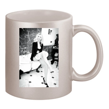Claudia Schiffer 11oz Metallic Silver Mug