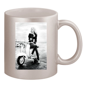 Claudia Schiffer 11oz Metallic Silver Mug