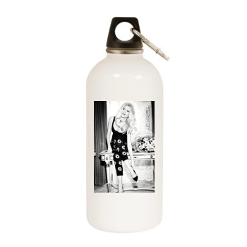 Claudia Schiffer White Water Bottle With Carabiner