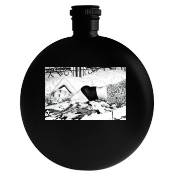 Claudia Schiffer Round Flask