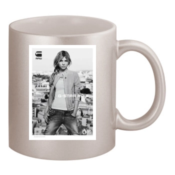 Clemence Poesy 11oz Metallic Silver Mug