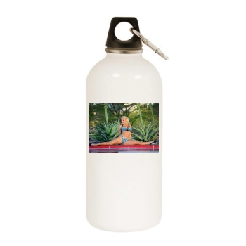 Coco Austin White Water Bottle With Carabiner