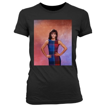 Courteney Cox Women's Junior Cut Crewneck T-Shirt