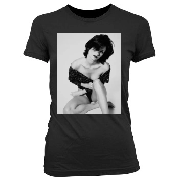 Courteney Cox Women's Junior Cut Crewneck T-Shirt