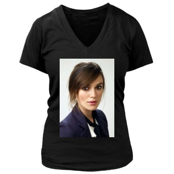 Keira Knightley Women's Deep V-Neck TShirt