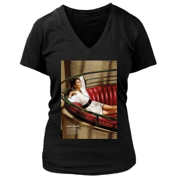 Lena Headey Women's Deep V-Neck TShirt