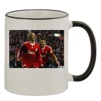 Liverpool 11oz Colored Rim & Handle Mug