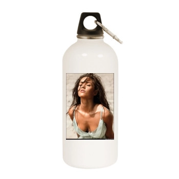 Megan Fox White Water Bottle With Carabiner