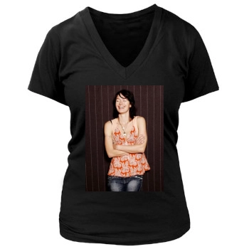 Lena Headey Women's Deep V-Neck TShirt