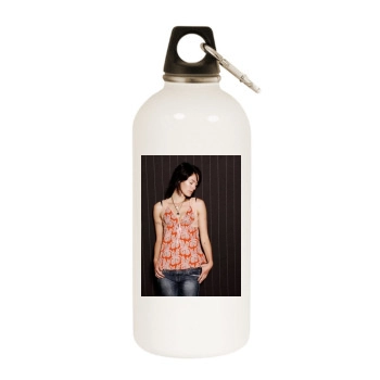 Lena Headey White Water Bottle With Carabiner