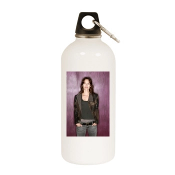 Lena Headey White Water Bottle With Carabiner