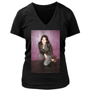 Lena Headey Women's Deep V-Neck TShirt