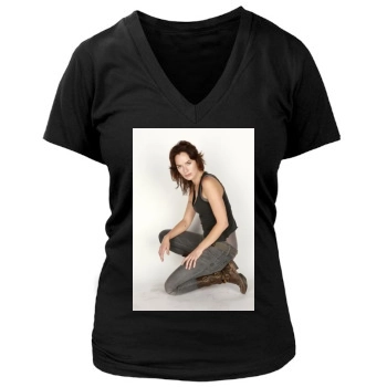 Lena Headey Women's Deep V-Neck TShirt