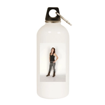 Lena Headey White Water Bottle With Carabiner