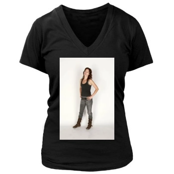 Lena Headey Women's Deep V-Neck TShirt