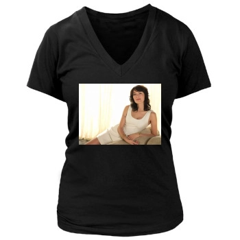 Lena Headey Women's Deep V-Neck TShirt