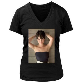 Lena Headey Women's Deep V-Neck TShirt