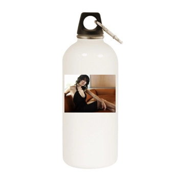 Lena Headey White Water Bottle With Carabiner